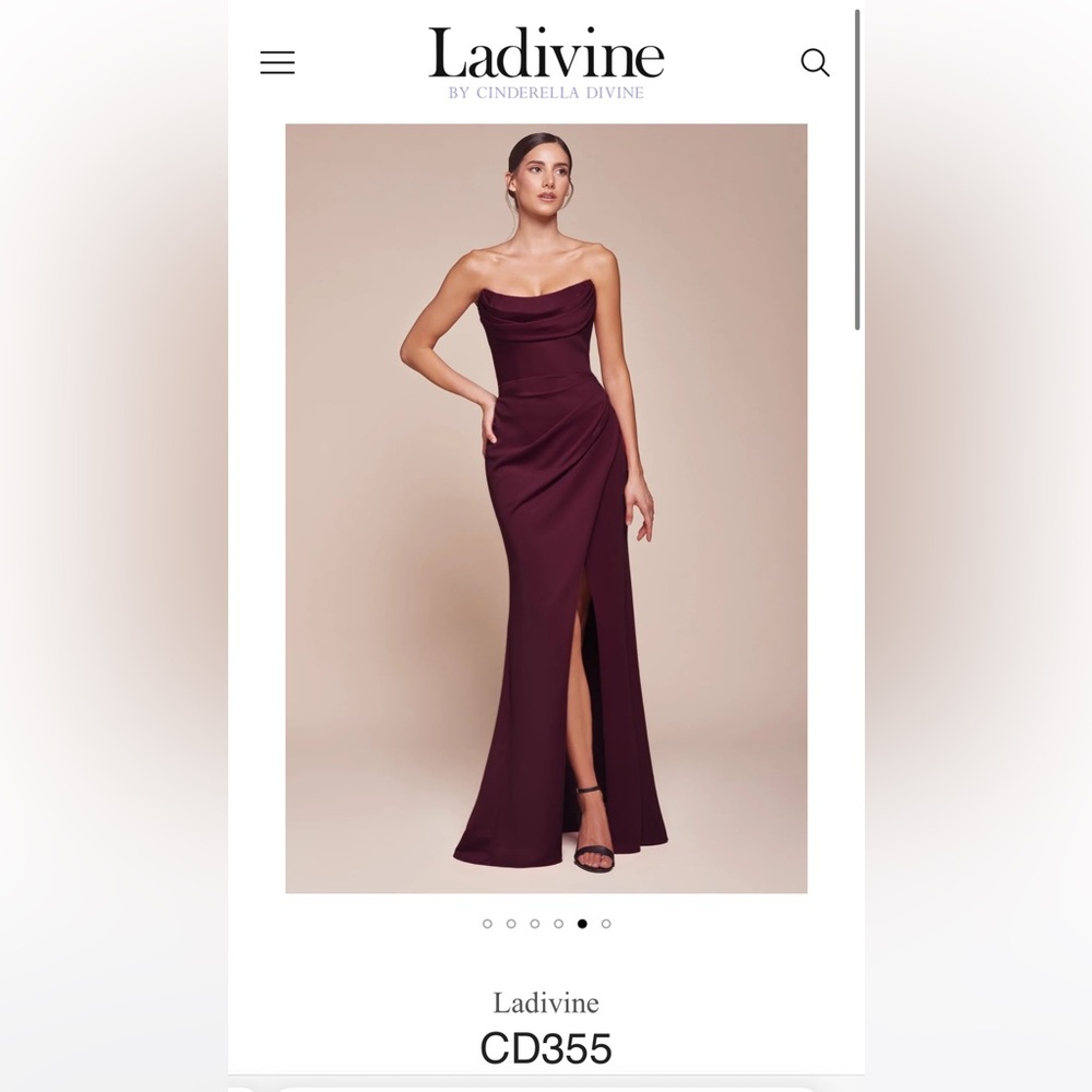 NWT La Divine by Cinderella Dress Wine Size 2